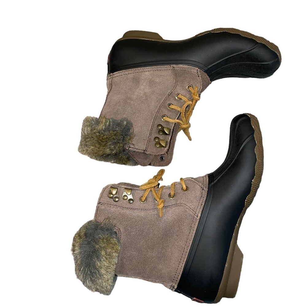 Sperry Top-Siders White Water duck boot suede faux fur - Picture 2 of 9